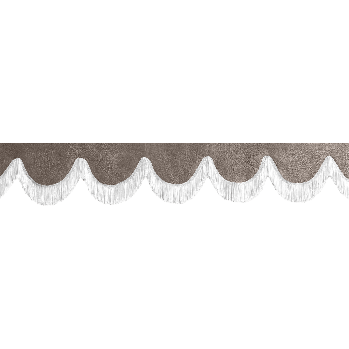 Gardin forrude nappa elefantbrun - 12cm - KJoF - Hvid - 5cm