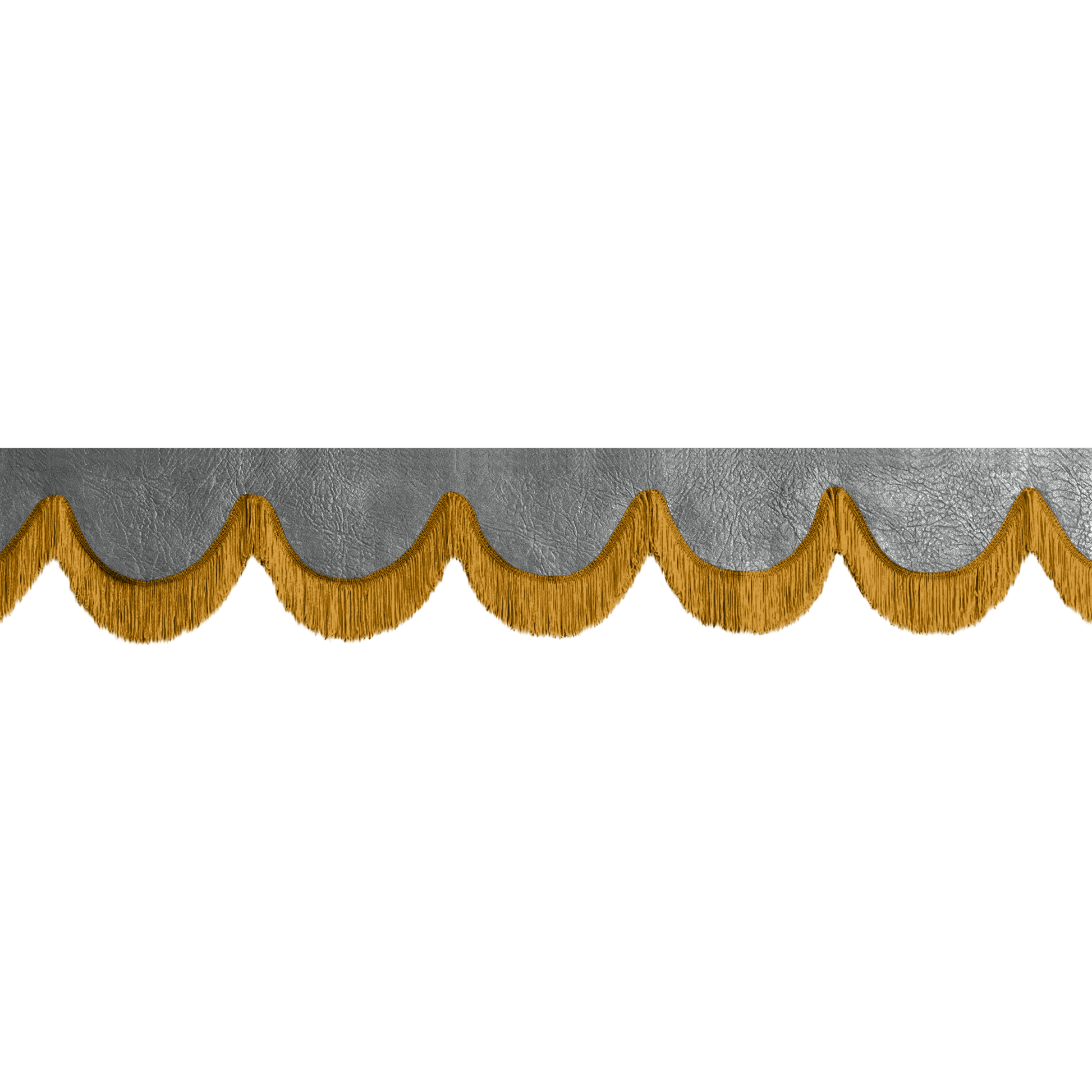Gardin forrude nappa grå - 12cm - KJoF - Guld - 5cm