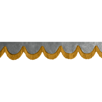 Gardin forrude nappa grå - 12cm - KJoF - Guld - 5cm