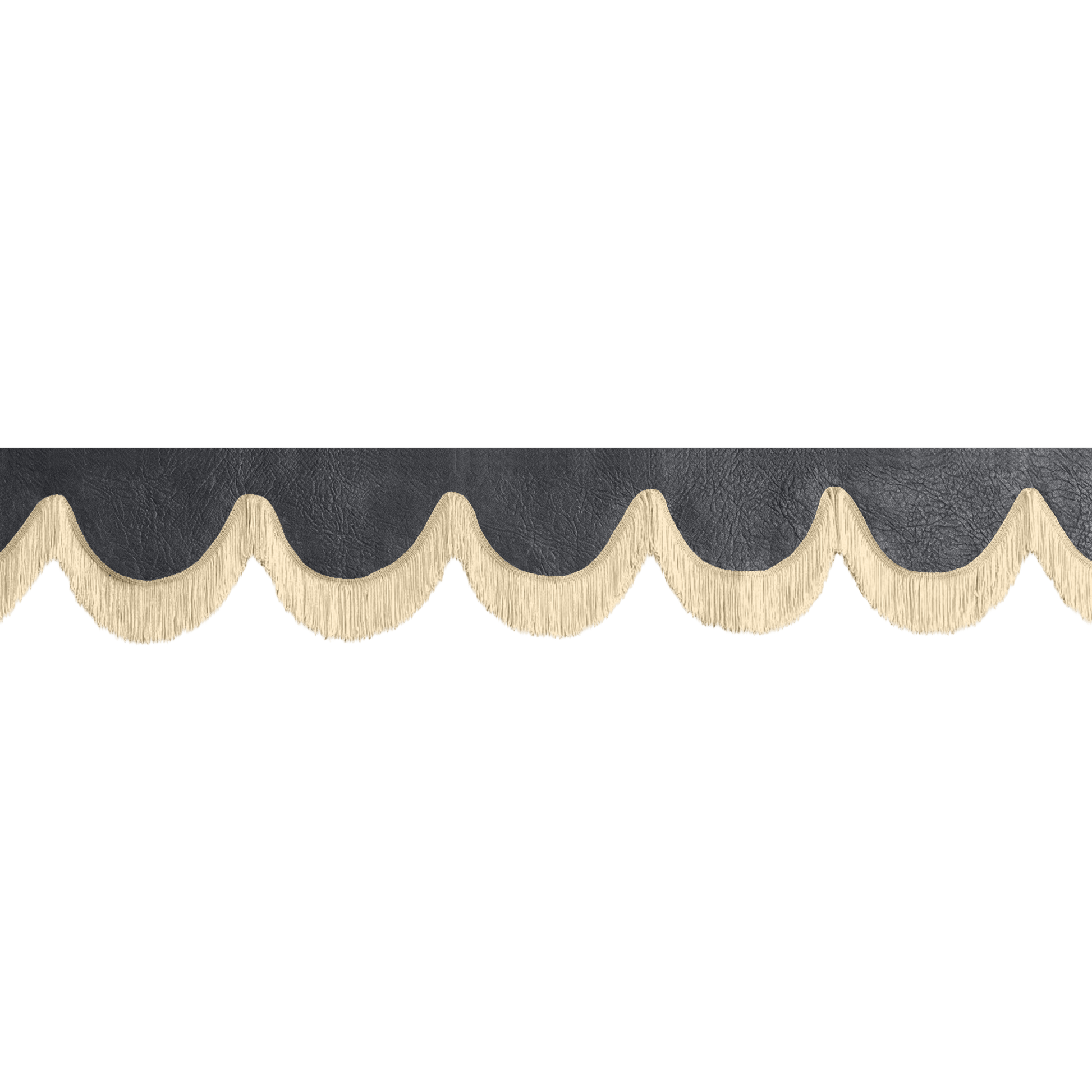Gardin forrude nappa grafitgrå - 12cm - KJoF - Beige - 5cm