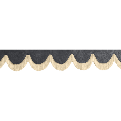 Gardin forrude nappa grafitgrå - 12cm - KJoF - Beige - 5cm