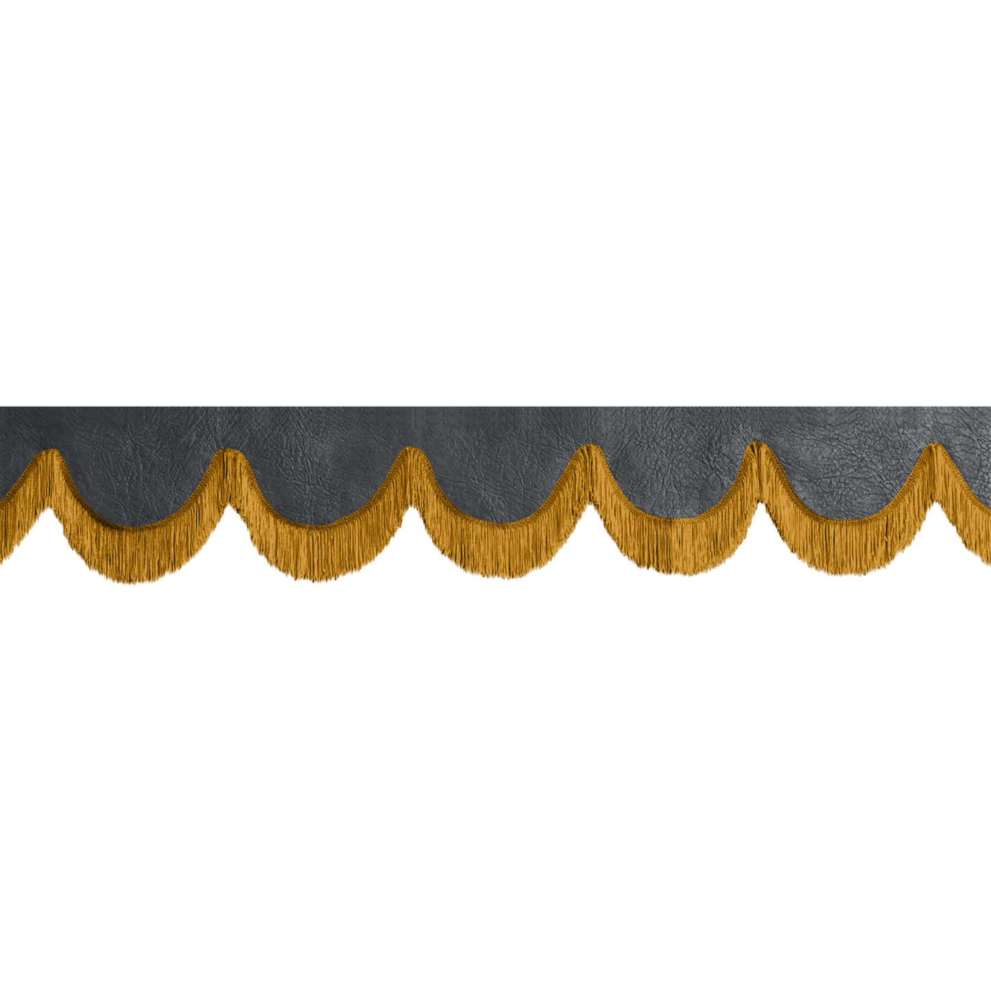 Gardin forrude nappa grafitgrå - 12cm - KJoF - Guld - 5cm