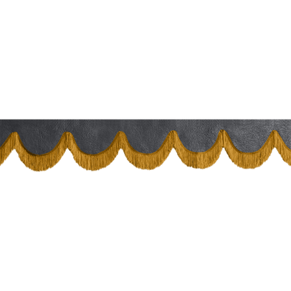 Gardin forrude nappa grafitgrå - 12cm - KJoF - Guld - 5cm