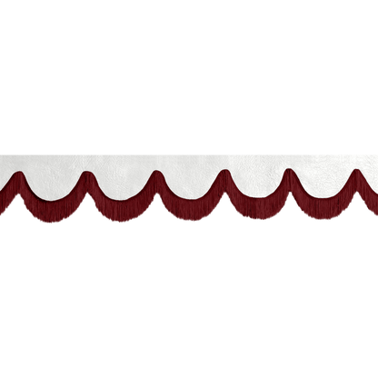 Gardin forrude nappa hvid - 12cm - KJoF - Bordeaux - 5cm