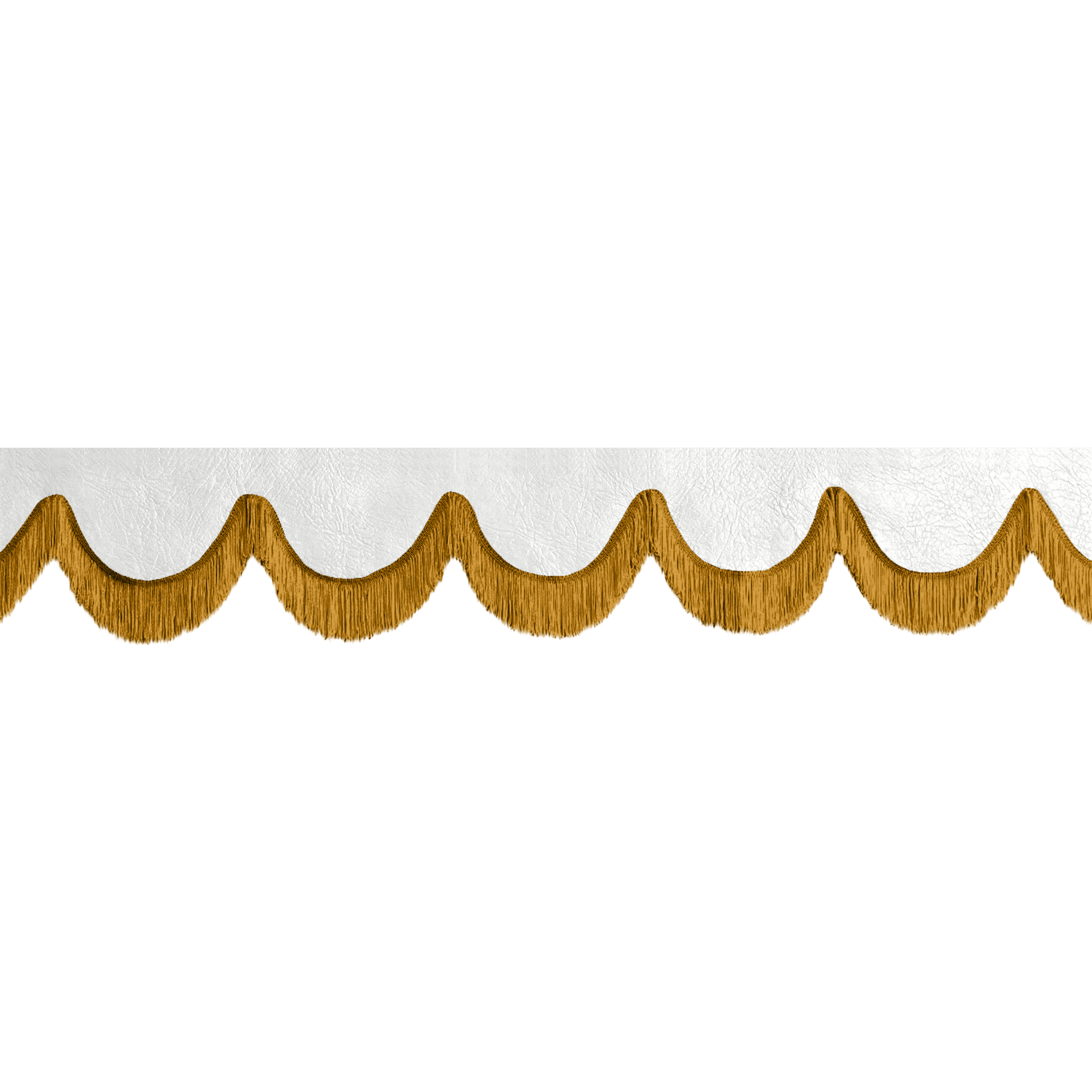 Gardin forrude nappa hvid - 12cm - KJoF - Guld - 5cm