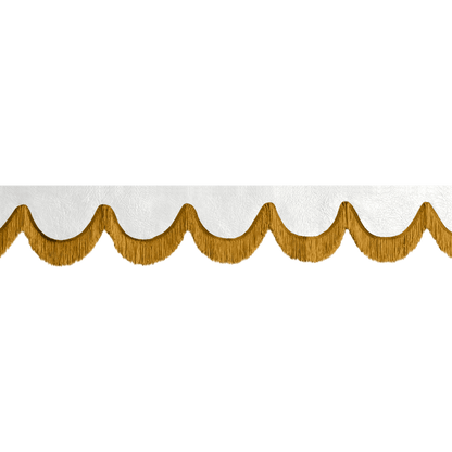 Gardin forrude nappa hvid - 12cm - KJoF - Guld - 5cm
