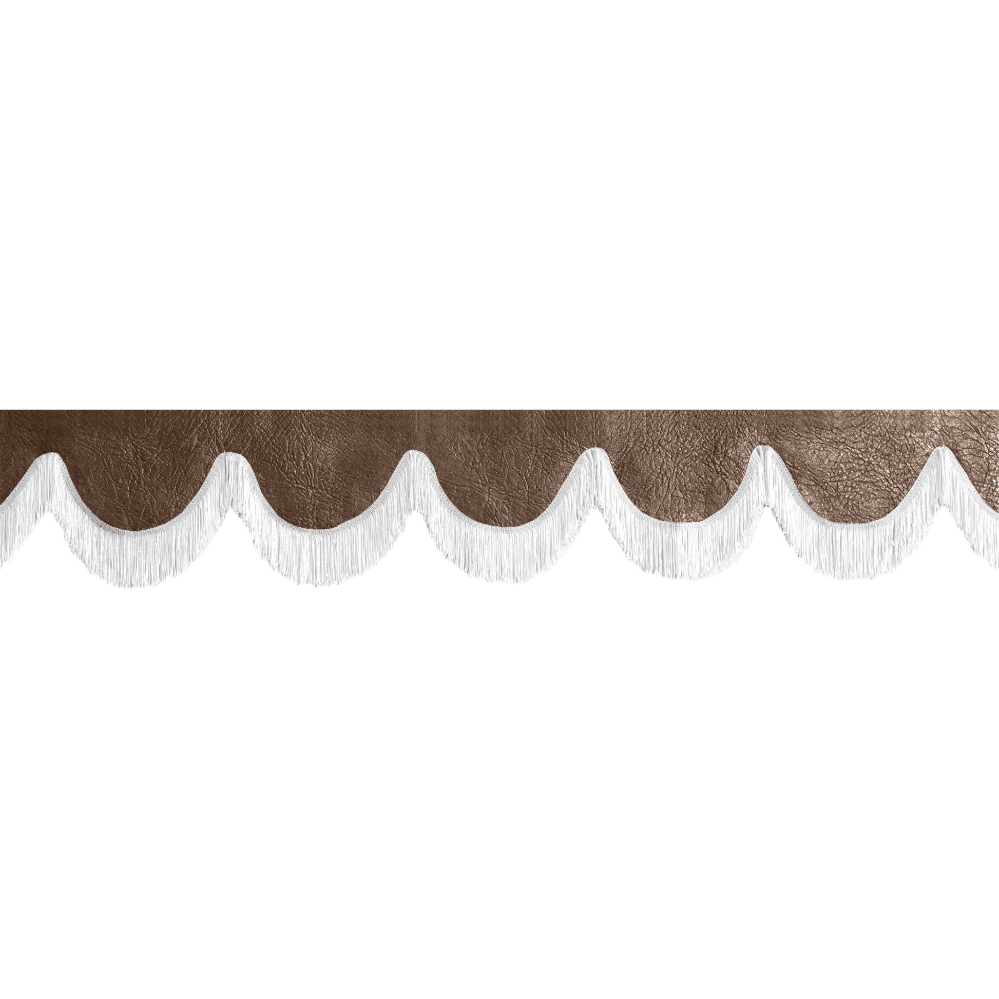 Gardin forrude nappa kaffebrun - 12cm - KJoF - Hvid - 5cm
