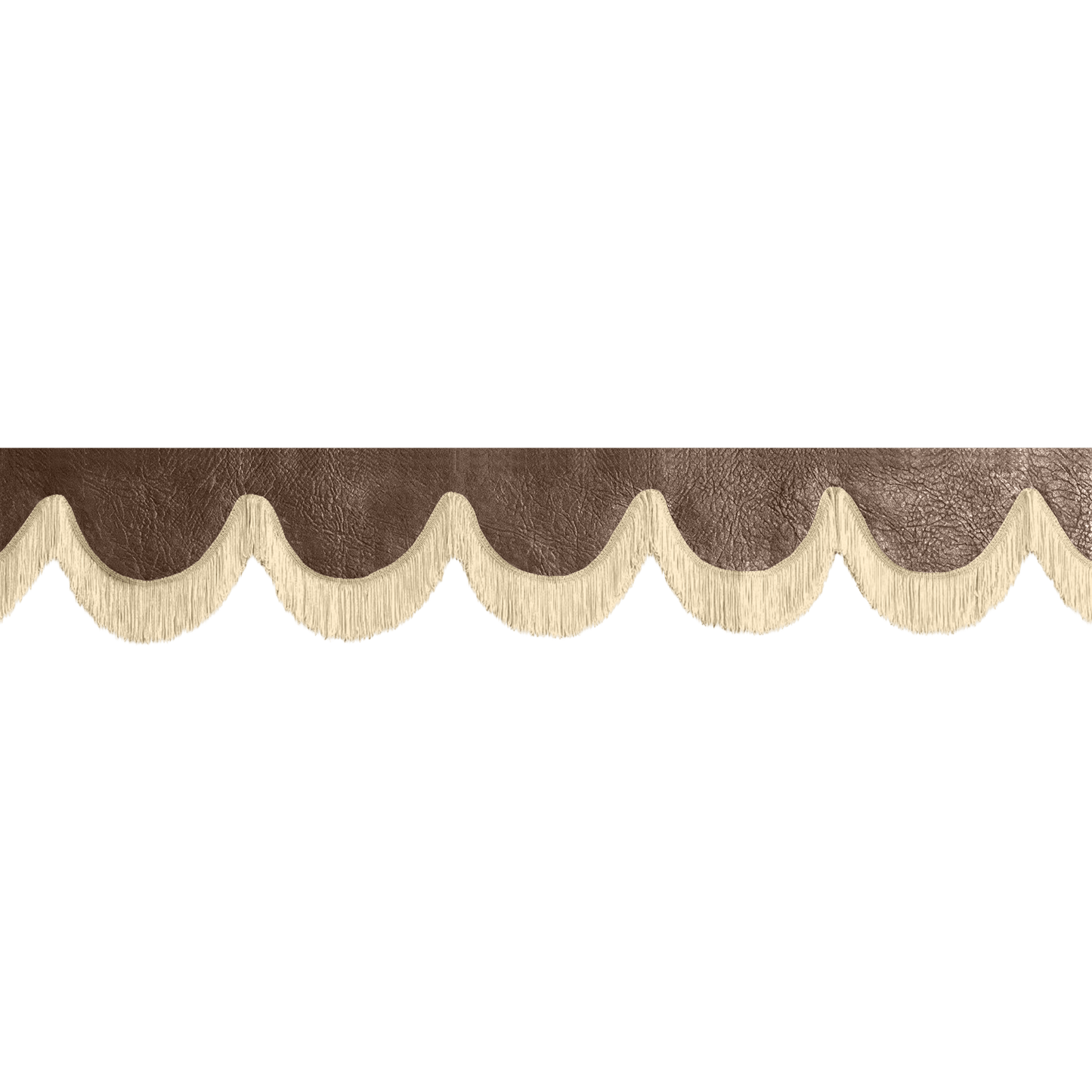Gardin forrude nappa kaffebrun - 12cm - KJoF - Beige - 5cm