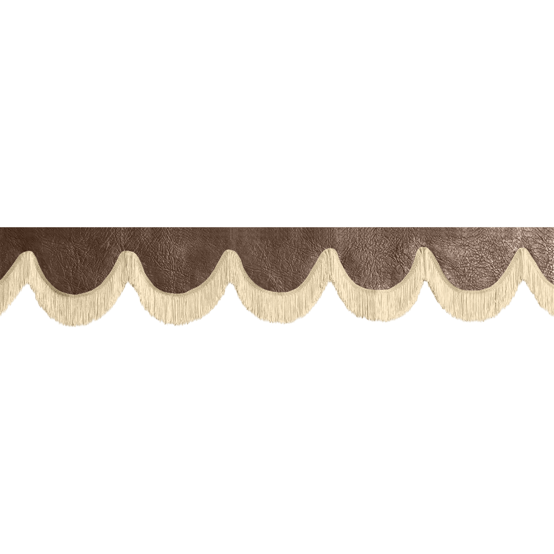 Gardin forrude nappa kaffebrun - 12cm - KJoF - Beige - 5cm