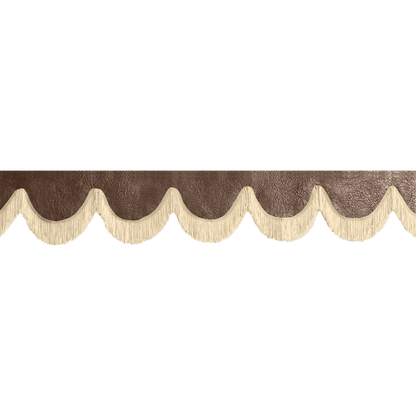 Gardin forrude nappa kaffebrun - 12cm - KJoF - Beige - 5cm