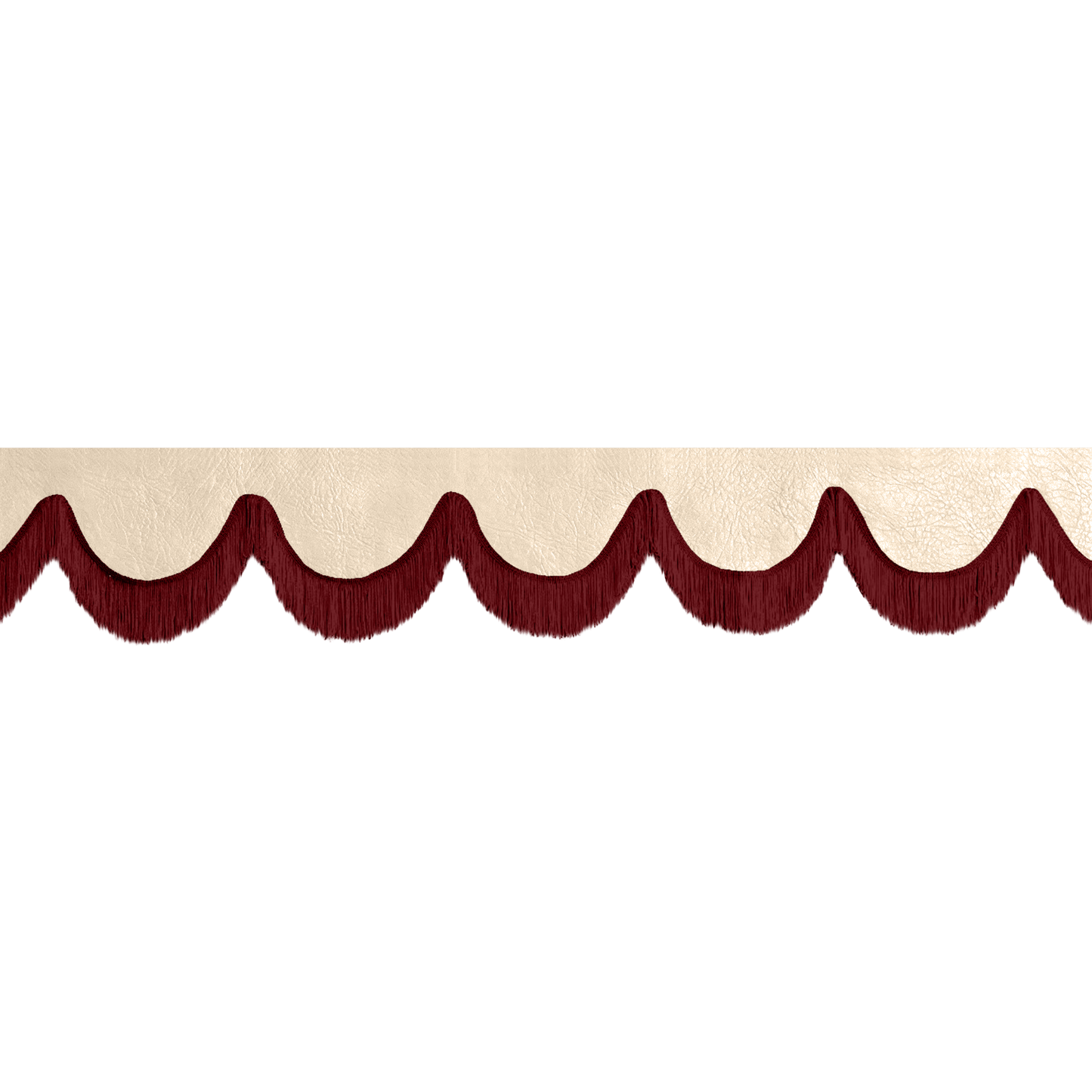 Gardin forrude nappa kiks - 12cm - KJoF - Bordeaux - 5cm