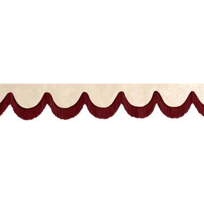 Gardin forrude nappa kiks - 12cm - KJoF - Bordeaux - 5cm