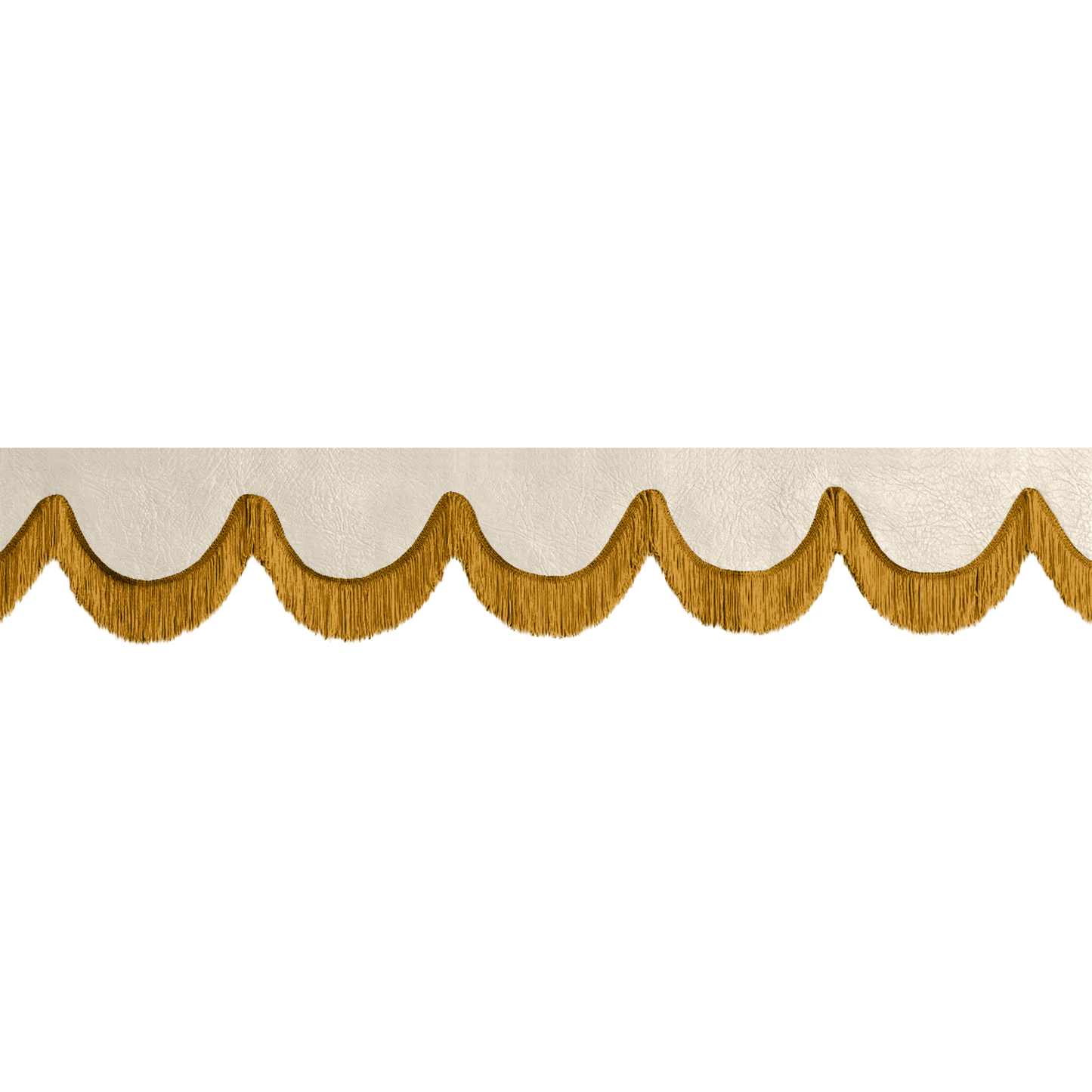 Gardin forrude nappa lys beige - 12cm - KJoF - Guld - 5cm