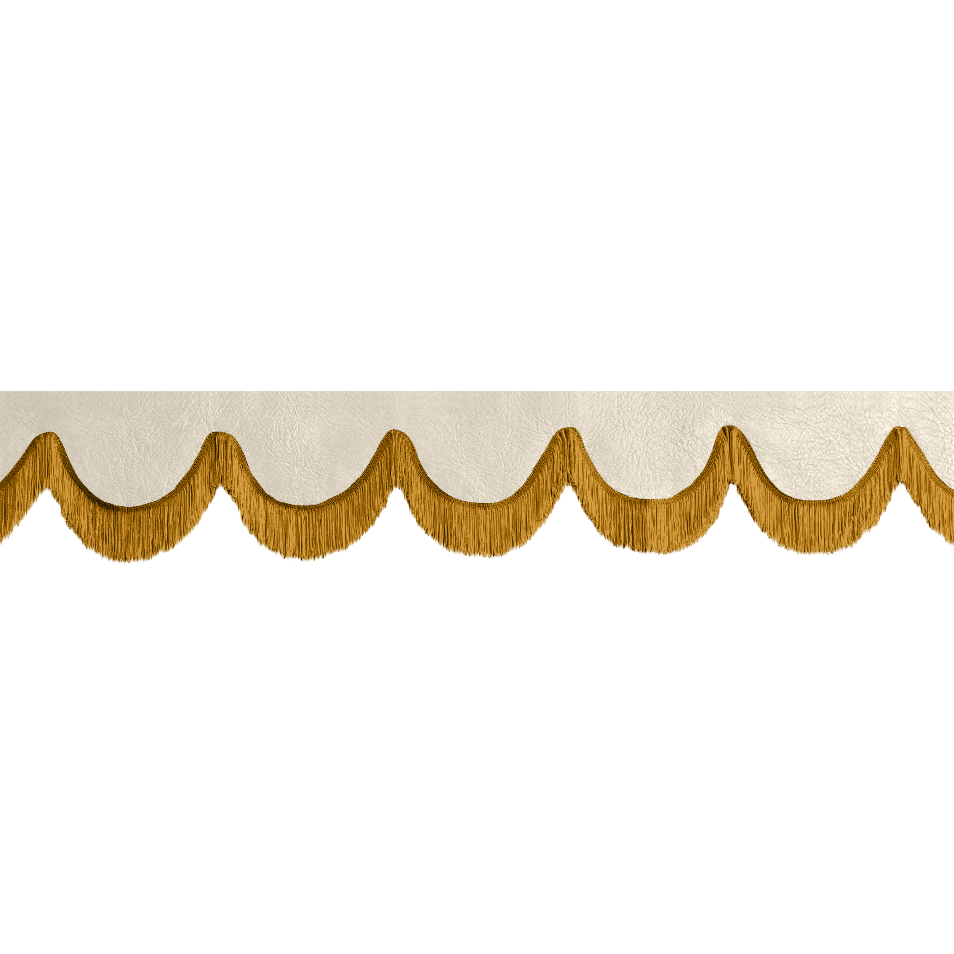 Gardin forrude nappa lys beige - 12cm - KJoF - Guld - 5cm