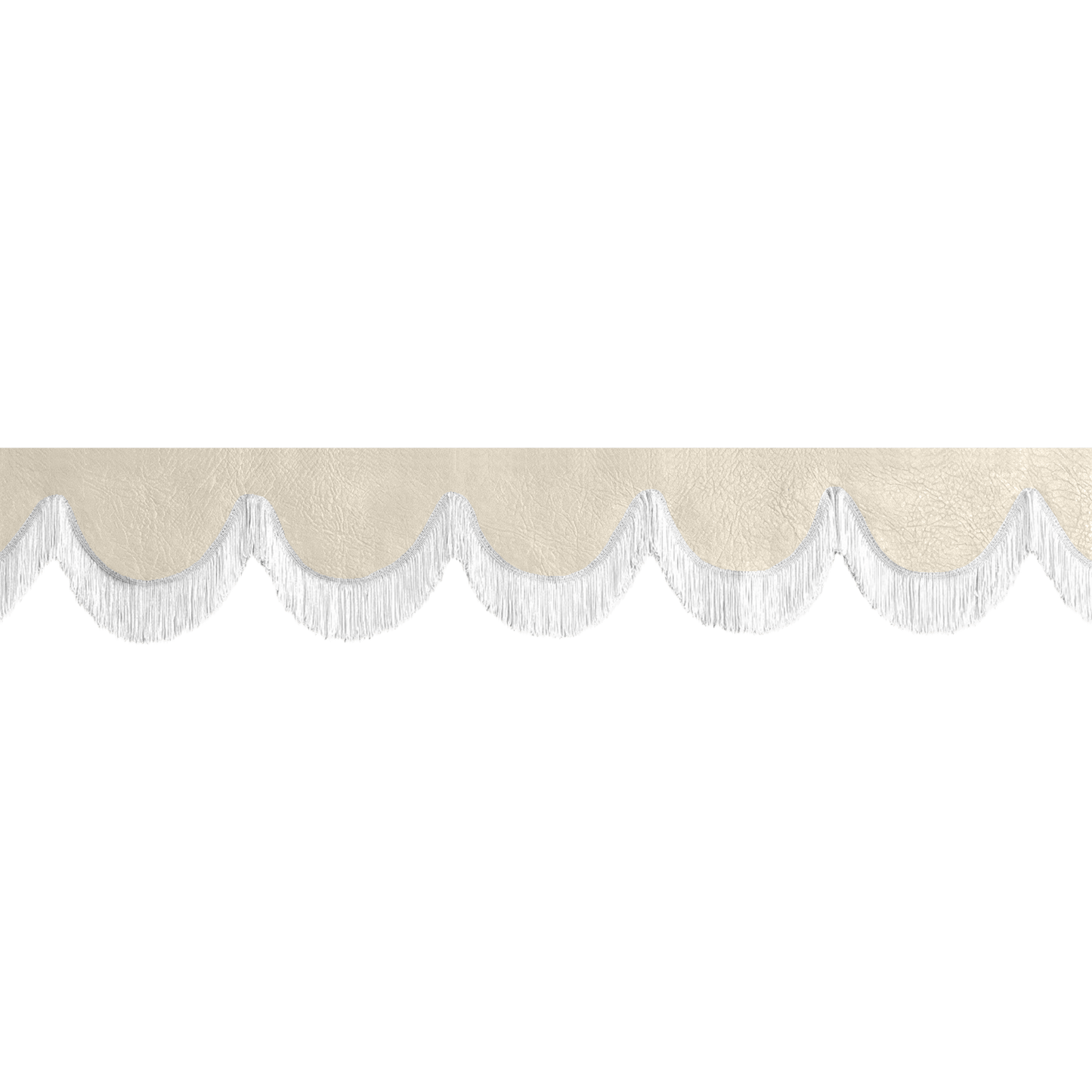 Gardin forrude nappa lys beige - 12cm - KJoF - Hvid - 5cm