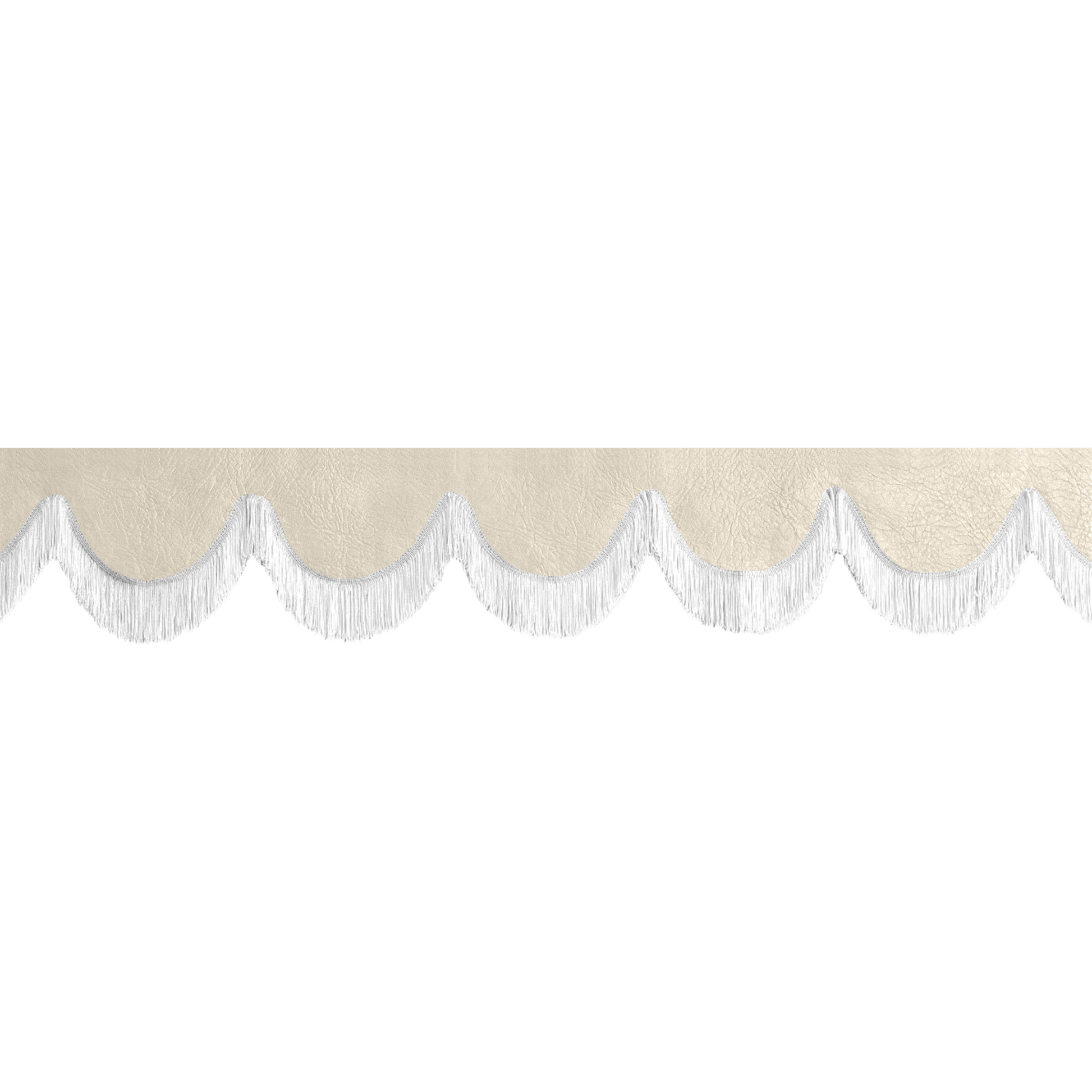 Gardin forrude nappa lys beige - 12cm - KJoF - Hvid - 5cm