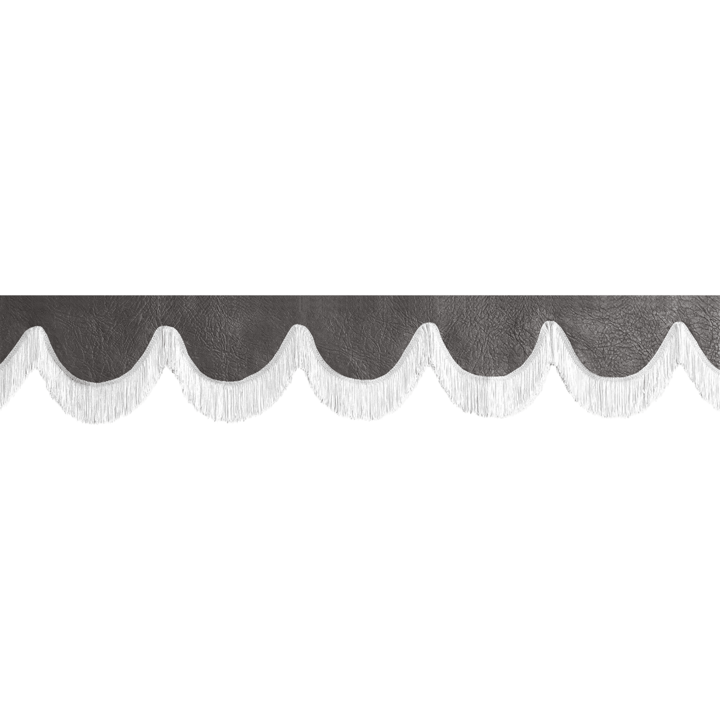 Gardin forrude nappa mørkegrå - 12cm - KJoF - Hvid - 5cm