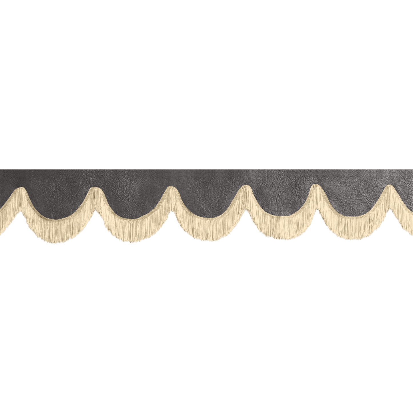 Gardin forrude nappa mørkegrå - 12cm - KJoF - Beige - 5cm