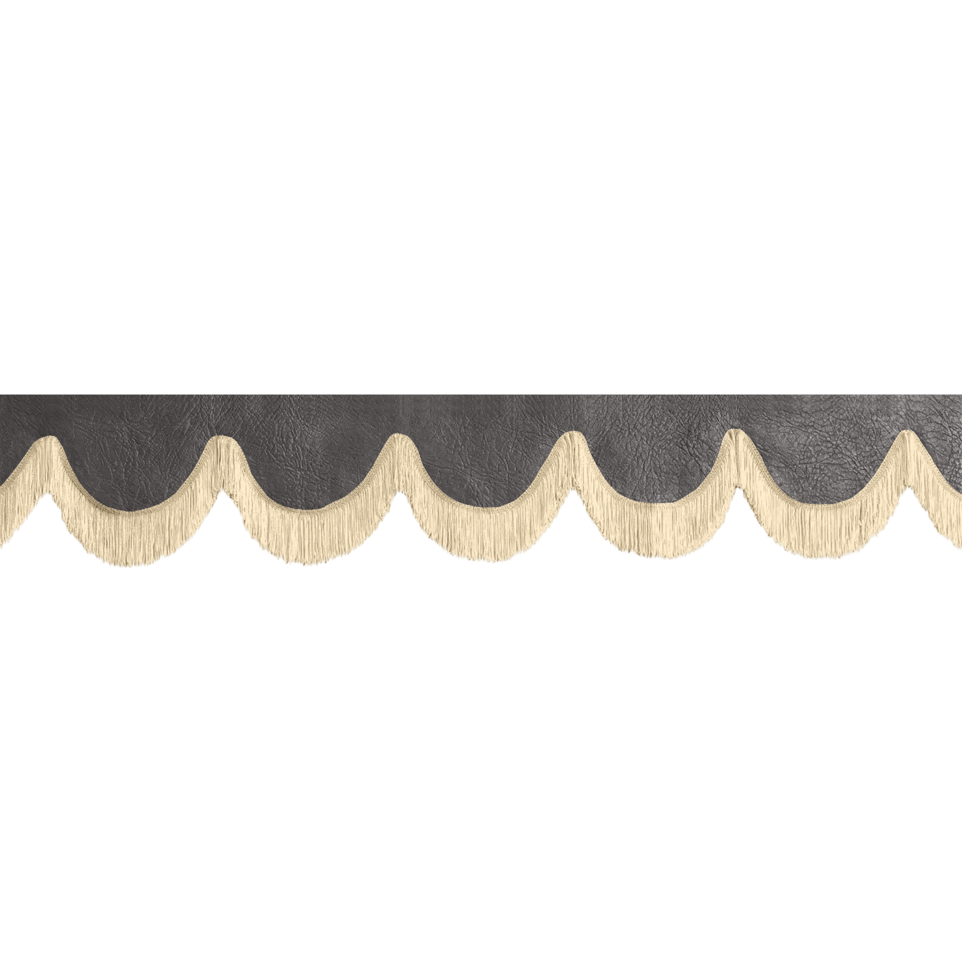 Gardin forrude nappa mørkegrå - 12cm - KJoF - Beige - 5cm