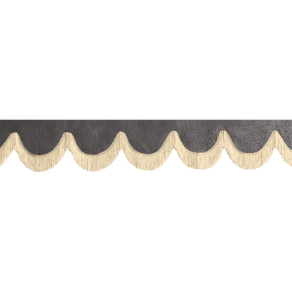 Gardin forrude nappa mørkegrå - 12cm - KJoF - Beige - 5cm