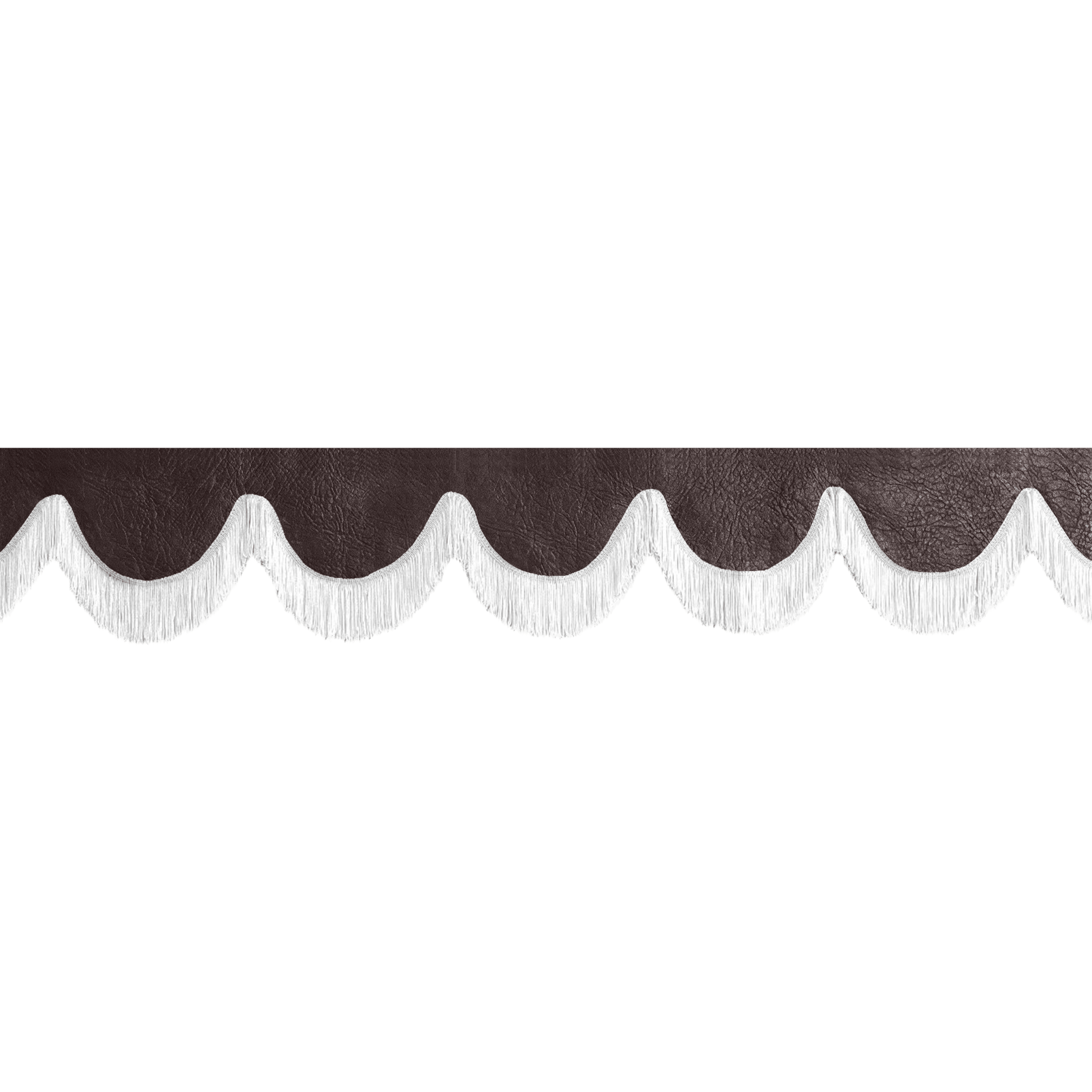Gardin forrude nappa mokkabrun - 12cm - KJoF - Hvid - 5cm