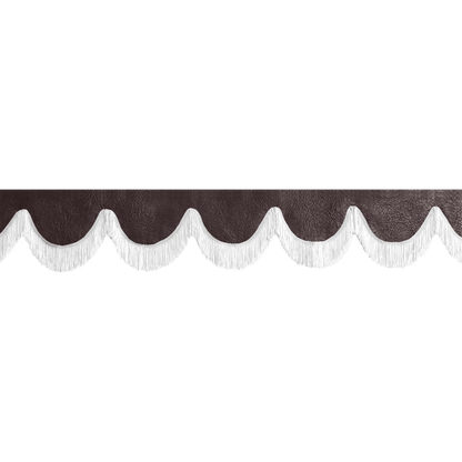 Gardin forrude nappa mokkabrun - 12cm - KJoF - Hvid - 5cm