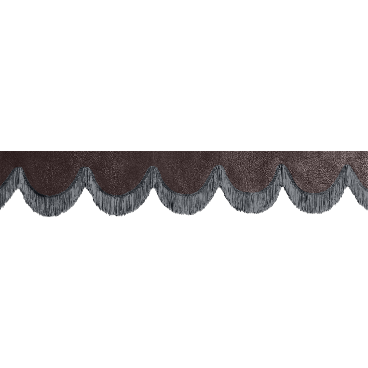 Gardin forrude nappa mokkabrun - 12cm - KJoF - Mørkegrå - 5cm