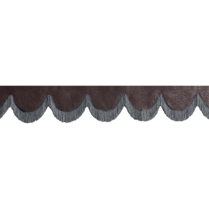 Gardin forrude nappa mokkabrun - 12cm - KJoF - Mørkegrå - 5cm