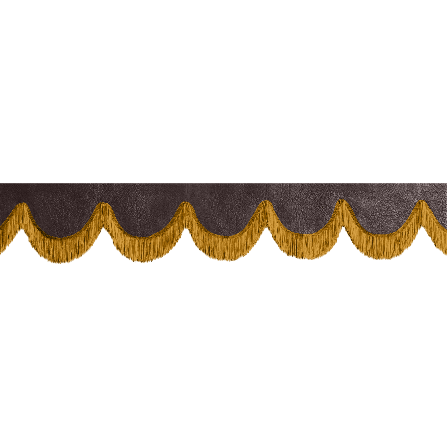 Gardin forrude nappa mokkabrun - 12cm - KJoF - Guld - 5cm