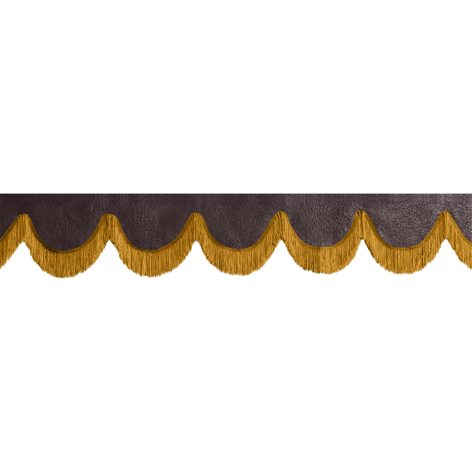 Gardin forrude nappa mokkabrun - 12cm - KJoF - Guld - 5cm