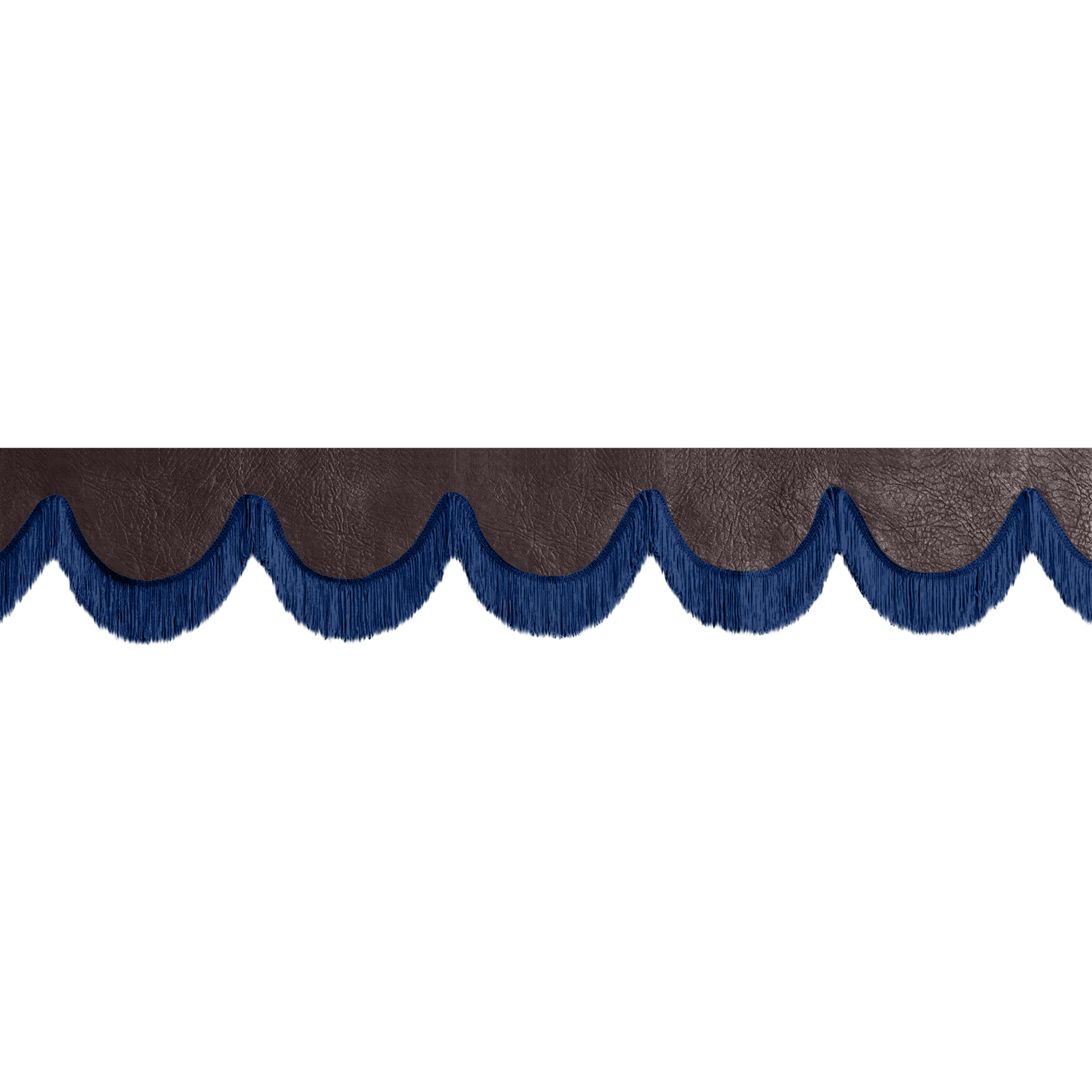 Gardin forrude nappa mokkabrun - 12cm - KJoF - Mørkeblå - 5cm