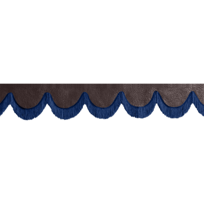 Gardin forrude nappa mokkabrun - 12cm - KJoF - Mørkeblå - 5cm