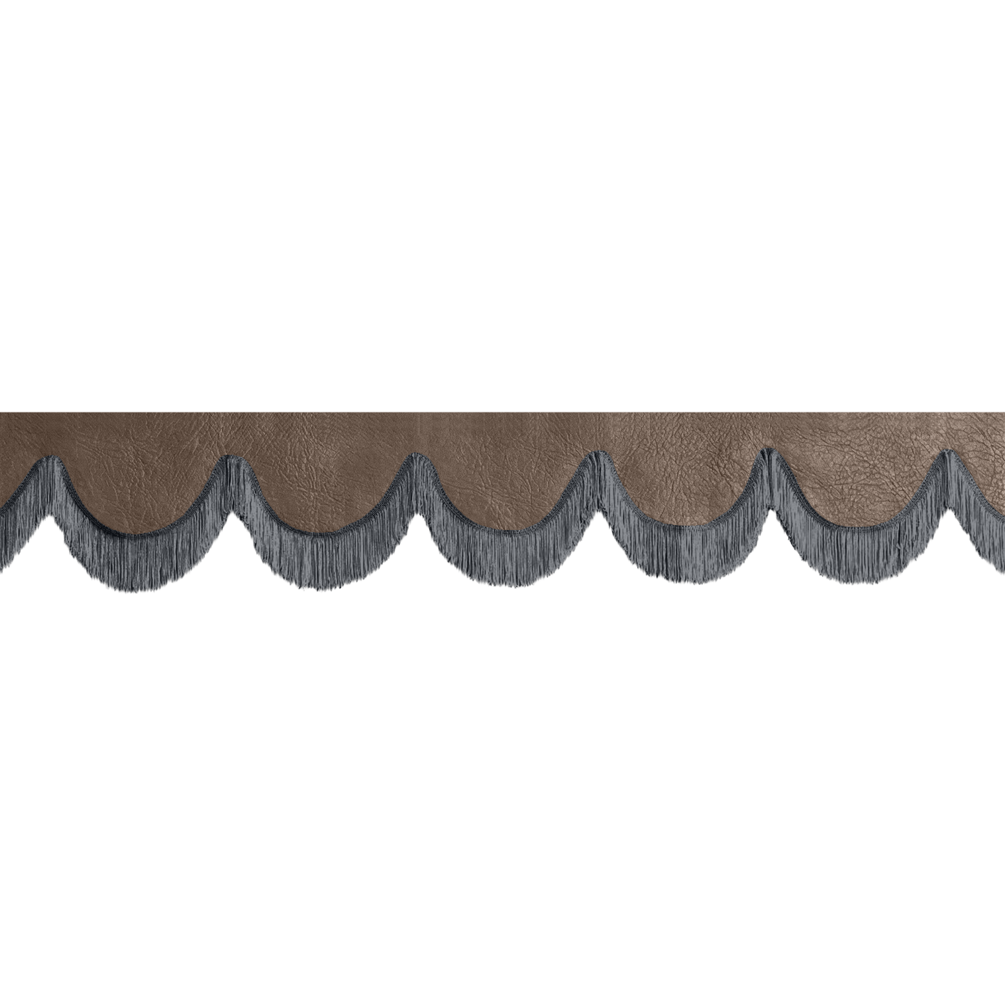 Gardin forrude nappa mudderbrun - 12cm - KJoF - Mørkegrå - 5cm