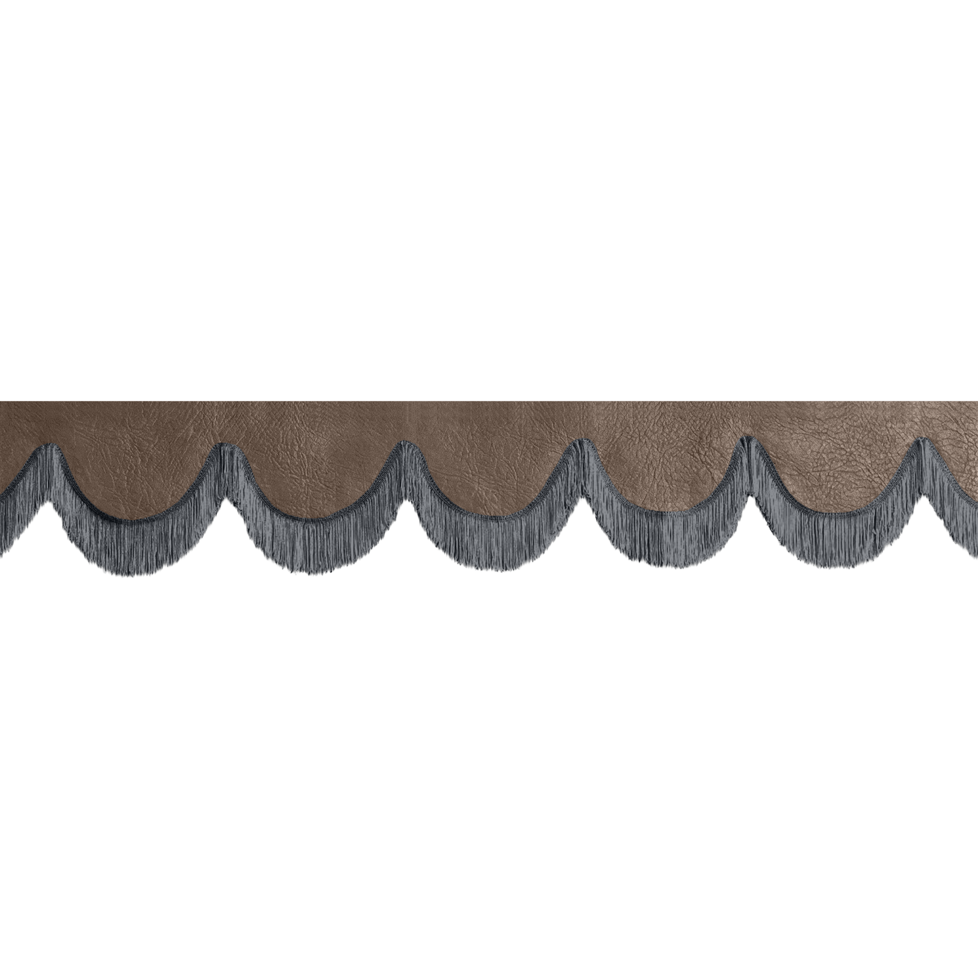 Gardin forrude nappa mudderbrun - 12cm - KJoF - Mørkegrå - 5cm