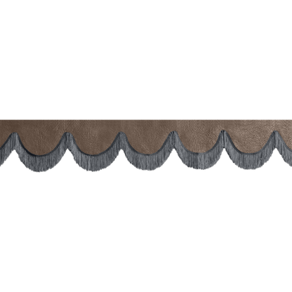 Gardin forrude nappa mudderbrun - 12cm - KJoF - Mørkegrå - 5cm