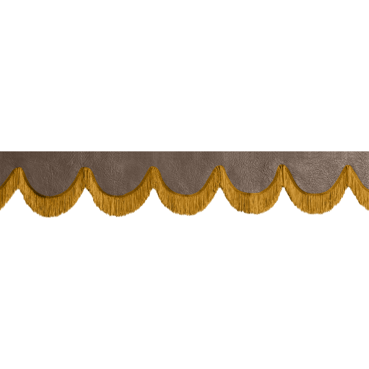 Gardin forrude nappa mudderbrun - 12cm - KJoF - Guld - 5cm