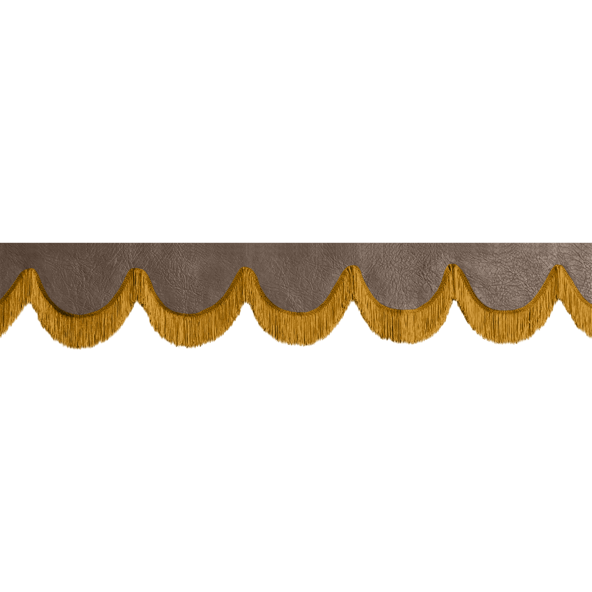 Gardin forrude nappa mudderbrun - 12cm - KJoF - Guld - 5cm