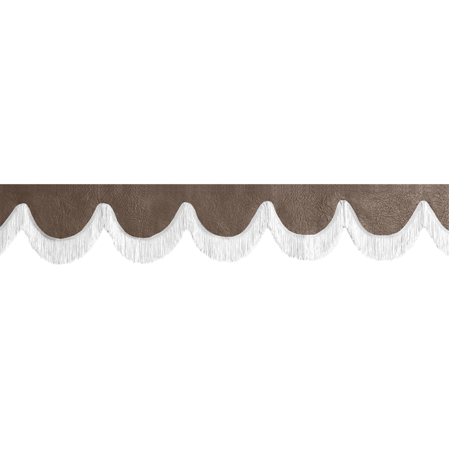 Gardin forrude nappa mudderbrun - 12cm - KJoF - Hvid - 5cm