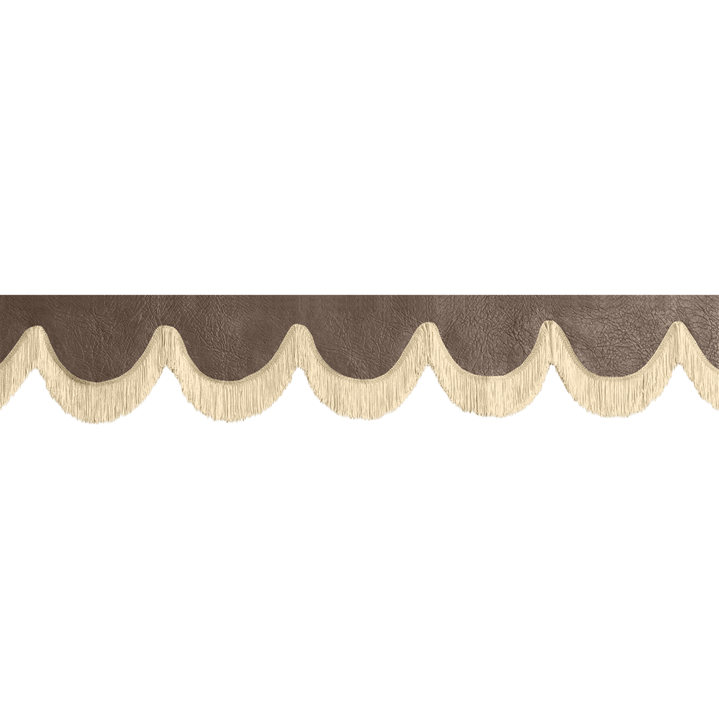 Gardin forrude nappa mudderbrun - 12cm - KJoF - Beige - 5cm