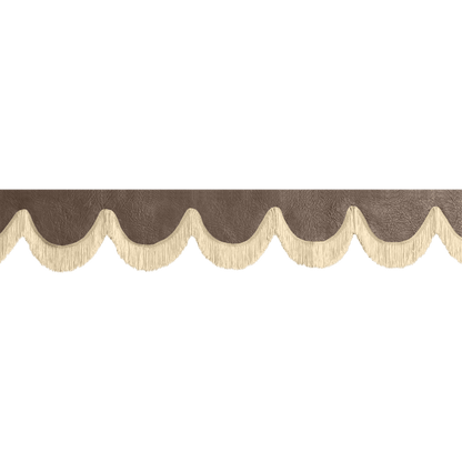 Gardin forrude nappa mudderbrun - 12cm - KJoF - Beige - 5cm