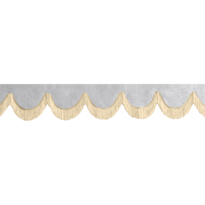Gardin forrude nappa mussegrå - 12cm - KJoF - Beige - 5cm