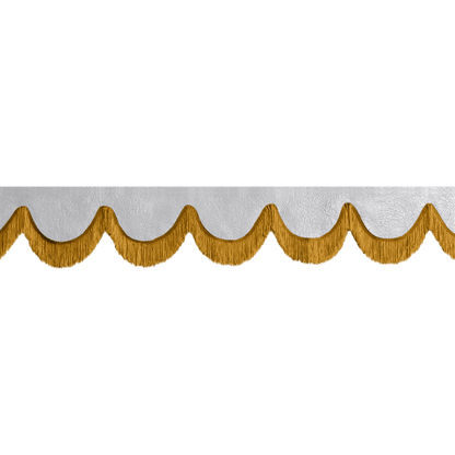Gardin forrude nappa mussegrå - 12cm - KJoF - Guld - 5cm