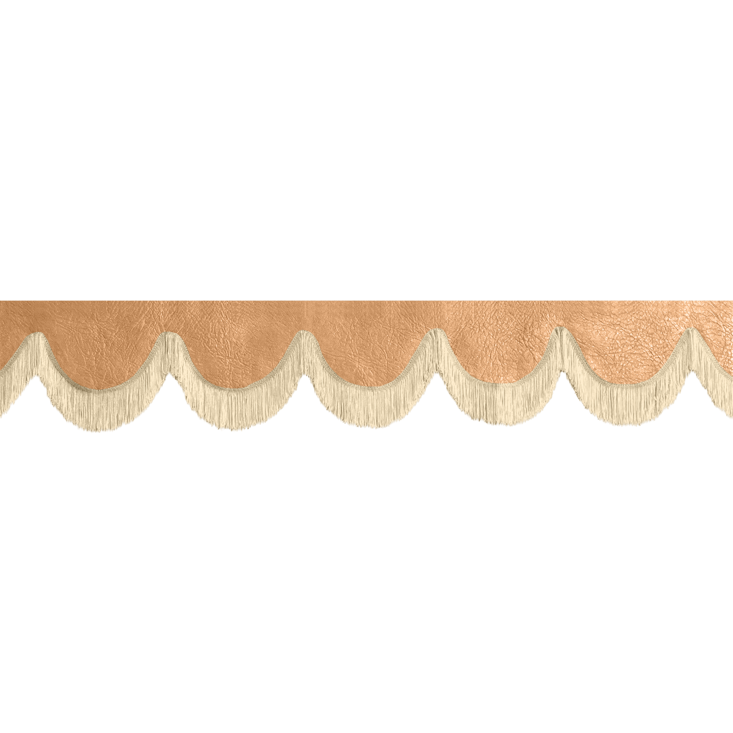 Gardin forrude nappa naturlæder - 12cm - KJoF - Beige - 5cm