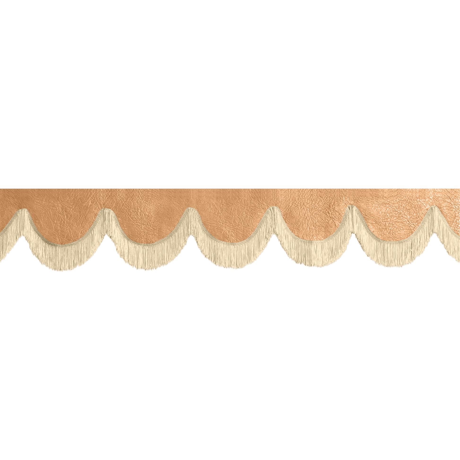 Gardin forrude nappa naturlæder - 12cm - KJoF - Beige - 5cm