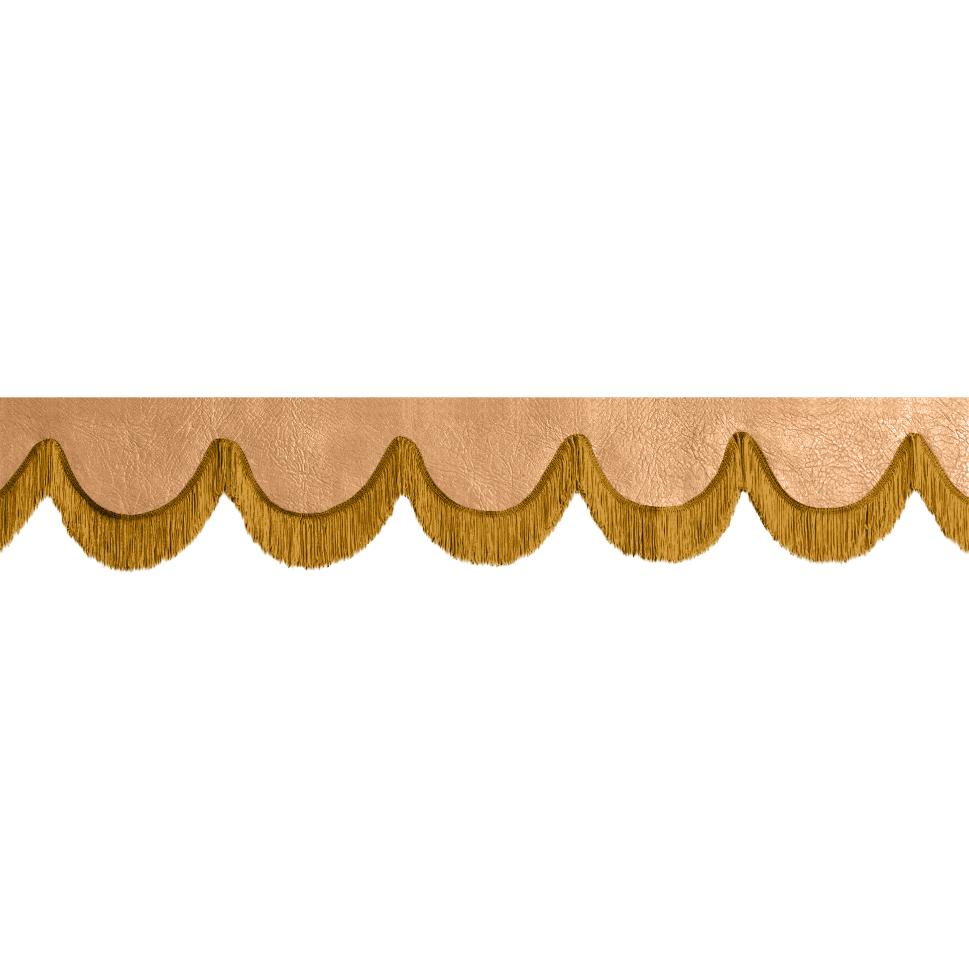 Gardin forrude nappa naturlæder - 12cm - KJoF - Guld - 5cm
