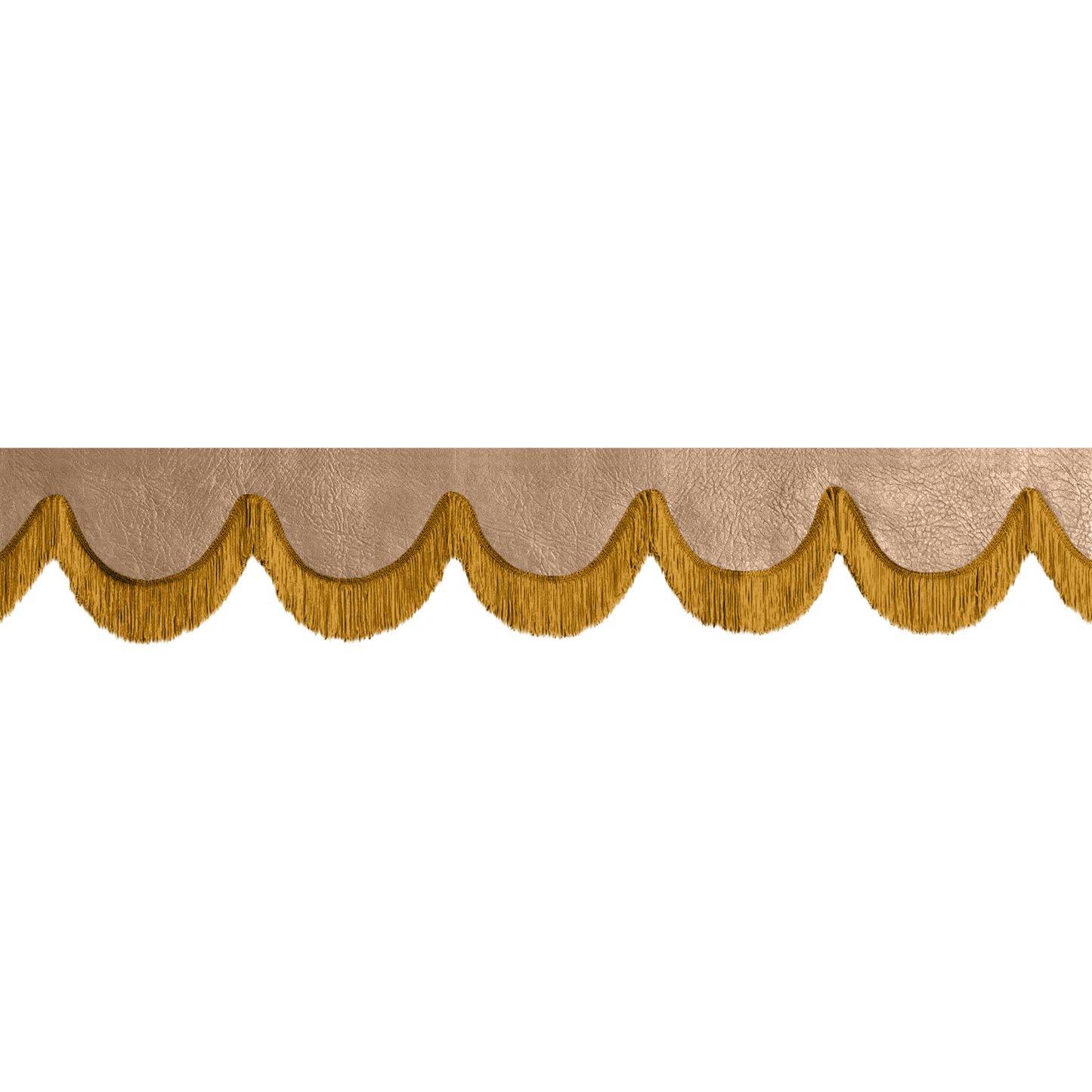 Gardin forrude nappa nougat - 12cm - KJoF - Guld - 5cm