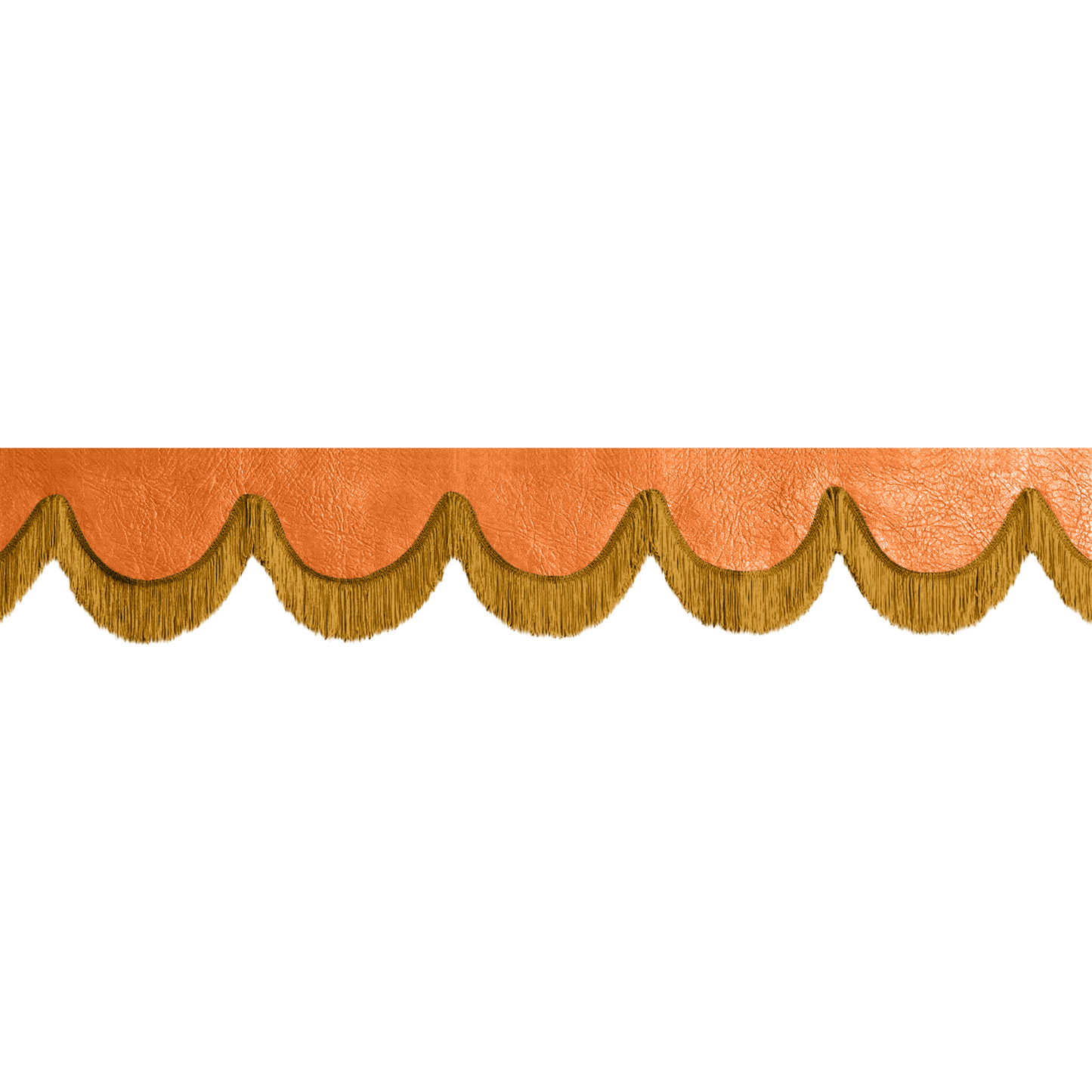 Gardin forrude nappa orange - 12cm - KJoF - Guld - 5cm