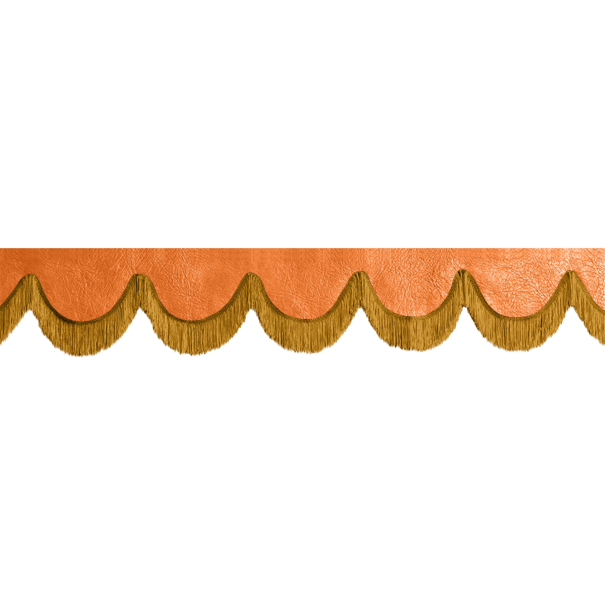 Gardin forrude nappa orange - 12cm - KJoF - Guld - 5cm