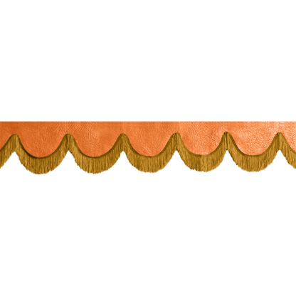 Gardin forrude nappa orange - 12cm - KJoF - Guld - 5cm