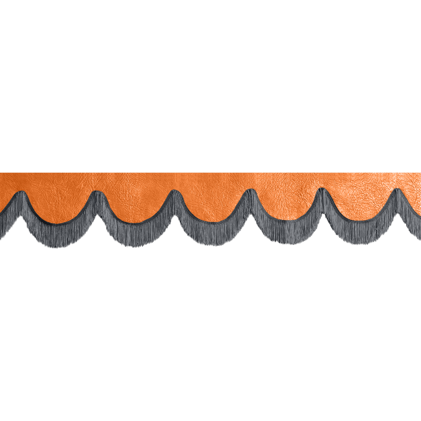 Gardin forrude nappa orange - 12cm - KJoF - Mørkegrå - 5cm